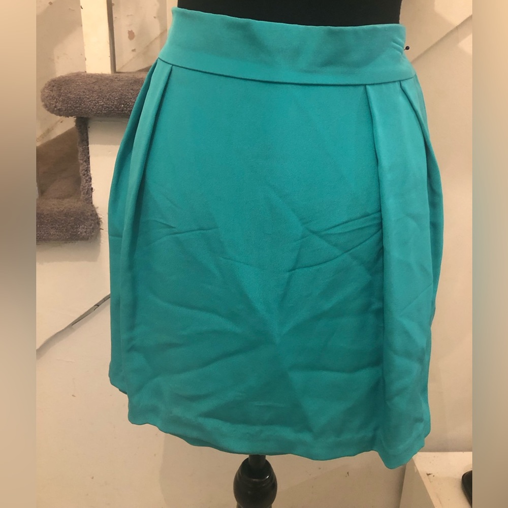 Naven turquoise silk skirt